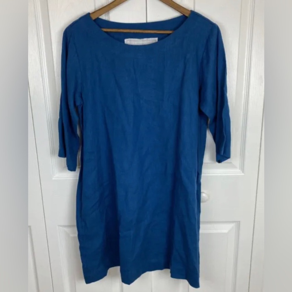 notPerfect Linen Dress, Teal, S/M
